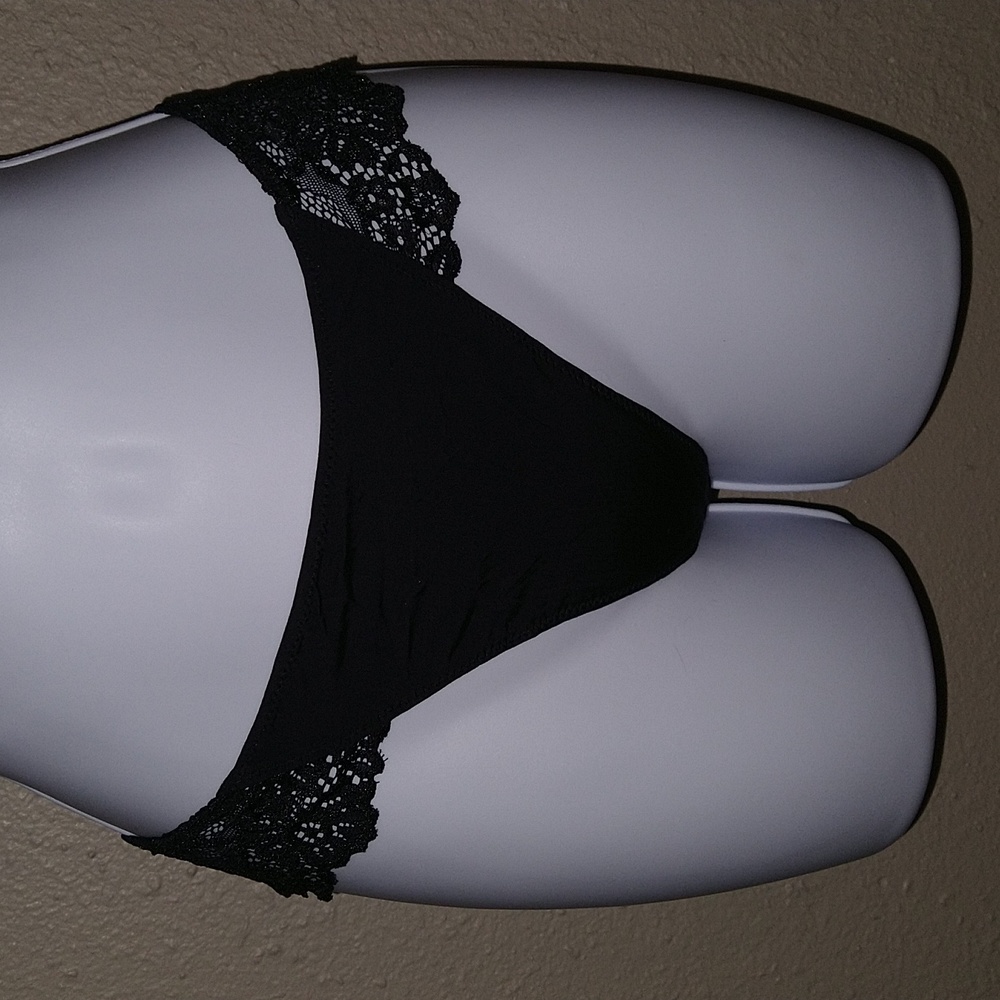 2 Lace & Solid Thongs- Bundled